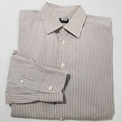 Ermenegildo Zegna Su Misura Mens Dress Shirt 17.5 48 Cream White