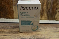 Aveeno Calm + Restore Triple Oat Hydrating Face Serum for Sensitive Skin, Gentle