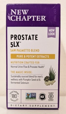 New Chapter Prostate 5LX  - Saw Palmetto Blend - 180 Capsules - EXP 09/28 - NEW