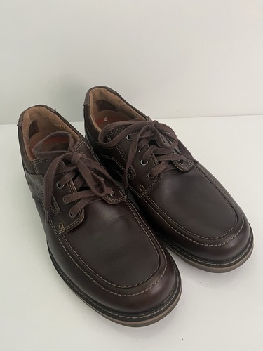 Herren Clarks unstrukturiert "Un Ramble" Schnürschuhe Derby Schuhe braun UK7