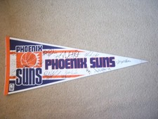 1980-1990'S PHOENIX SUNS NBA BASKETBALL PENNANT 16 AUTOGRAPH SIGNATURES ED NEALY
