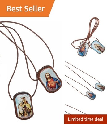Handmade Catholic Wooden Scapular with Protective Blessings
