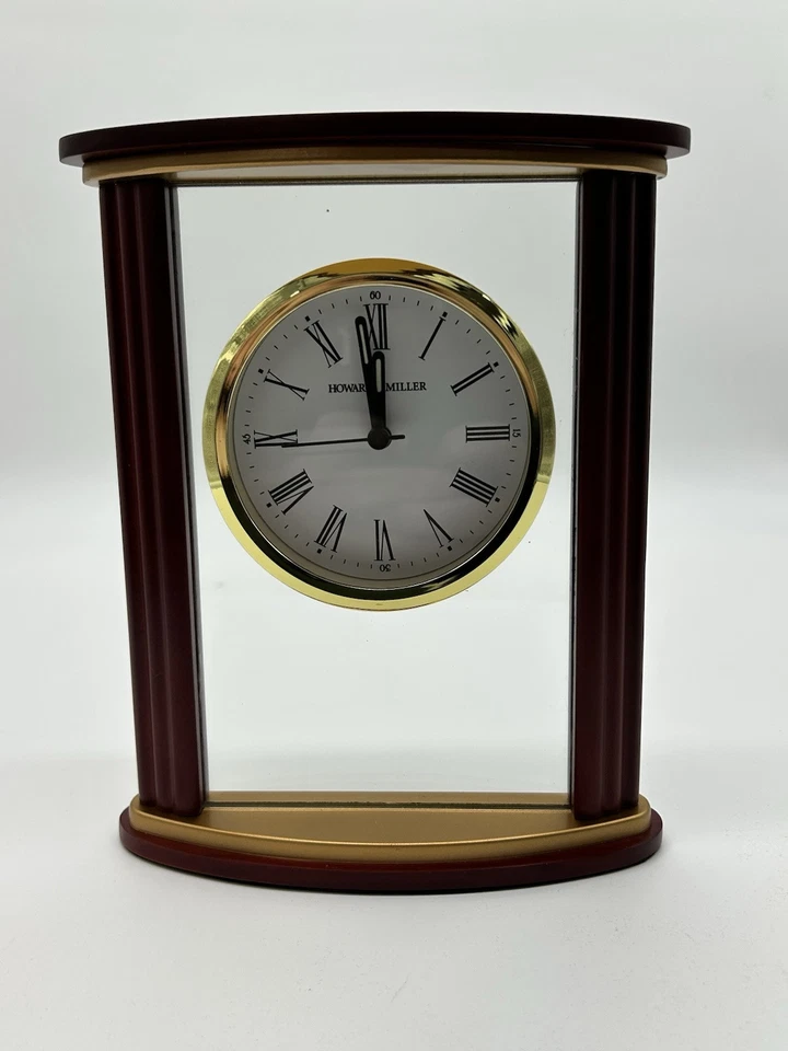 Howard Miller Victor Table Clock, Satin Rosewood - Image 2 of 4