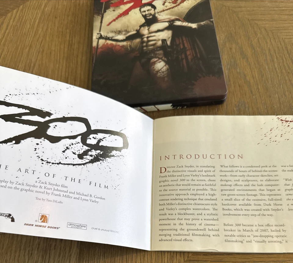 300 Movie Region 3 Gerard Butler 2-Disc Widescreen SteelBook Edition W/art Book Foto 4 de 4
