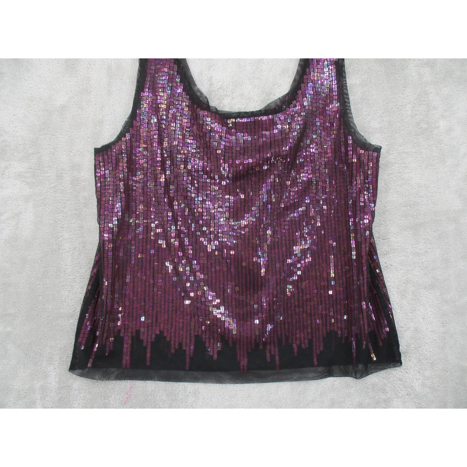 Blusa Yansi Fugel Mujer Mediana Malla Tanque Lentejuelas Hada Grunge Fiesta Vacaciones Foto 4 de 4