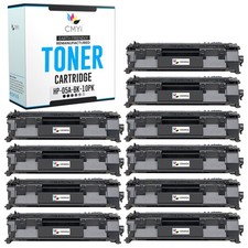 CMYi 10-Pack Replacement 05A Combo Pack Toner Cartridge for HP LaserJet P2055X