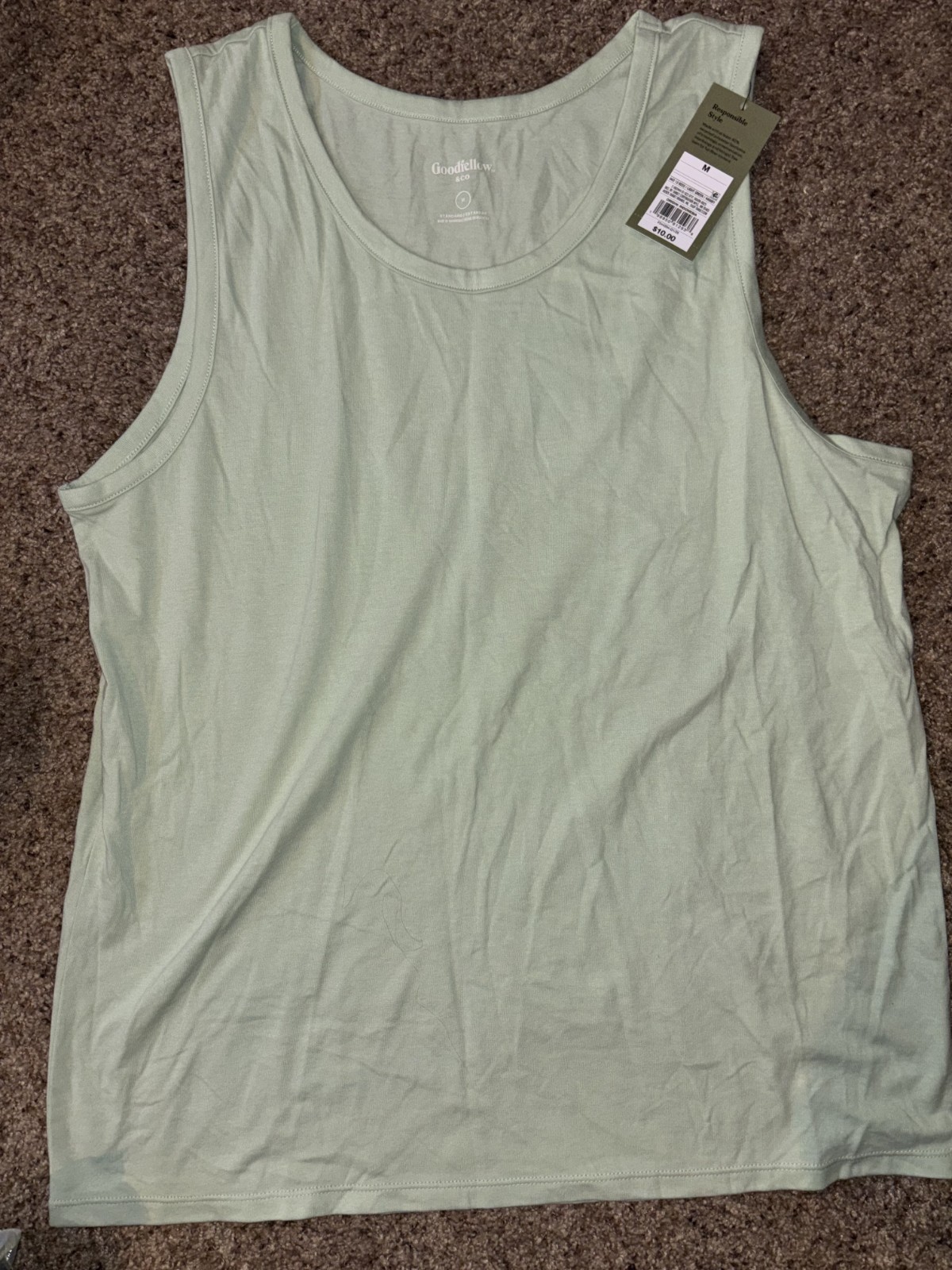 Goodfellow & Co. Men's Tank Top - Light Green, Size Medium