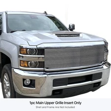 For Chevy Silverado 3500 HD 15-19 Main Grille 1-Pc Chrome Polished 8x6 mm