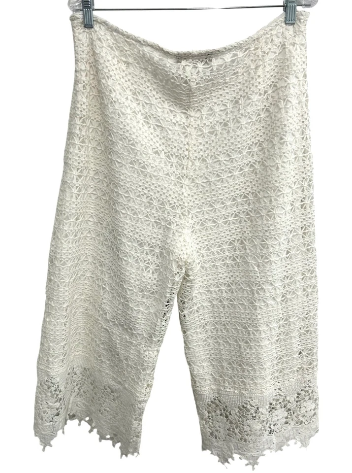 Pantalones Cortos Marc Bouwer Unlimited Crochet Encaje Blanco Talla XL Coastal Boho Foto 3 de 4