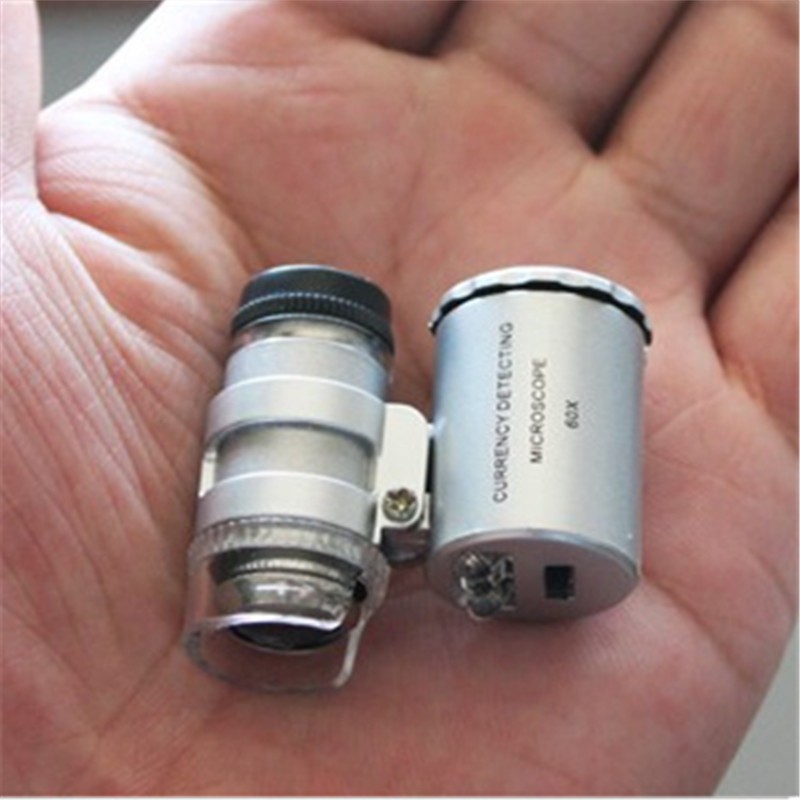 60X Magnifying Loupe Jewelry Jewelers Pocket Magnifier Loop Eye Coins ...