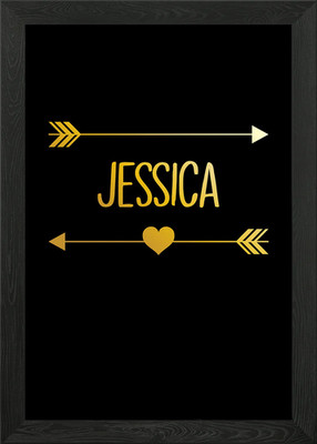 Jessica Name Text Framed Wall Art Poster Canvas Print Picture