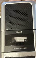 Jensen MCR-100 Cassette Player Recorder Only - Silver/Black/ Powers