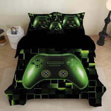 Boys Gamer Comforter Set 6 Pieces Full Size Gaming Bedding Set with Sheets Vi...