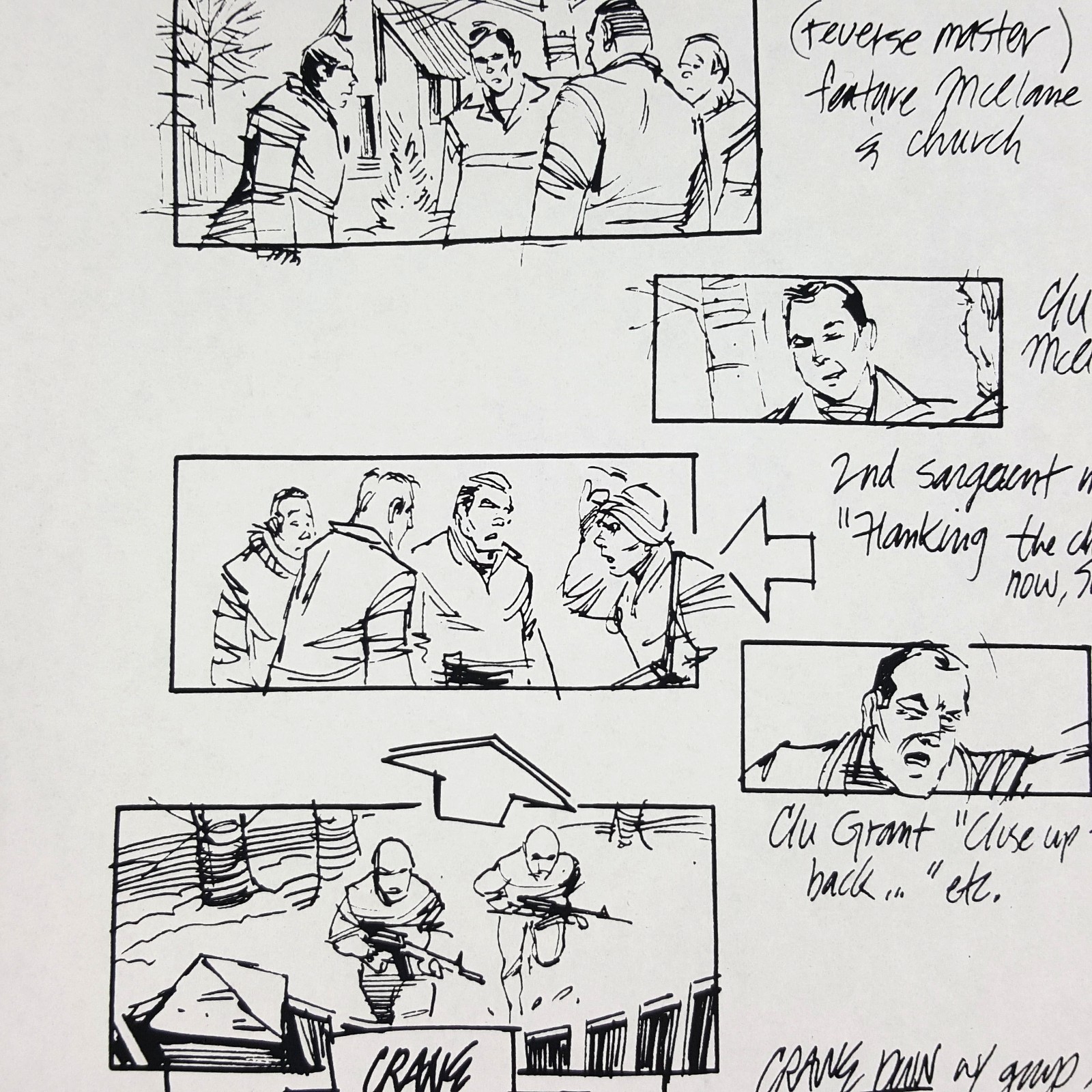 Image 5 of Die Hard 2 - Production Used Storyboard, Bruce Willis at Church Movie Prop 279-3