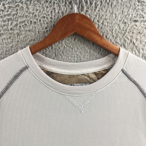Realtree Waffle Long Sleeve Sweatshirt Mens XL Gray Polyester Blend Pullover - Picture 3 of 13