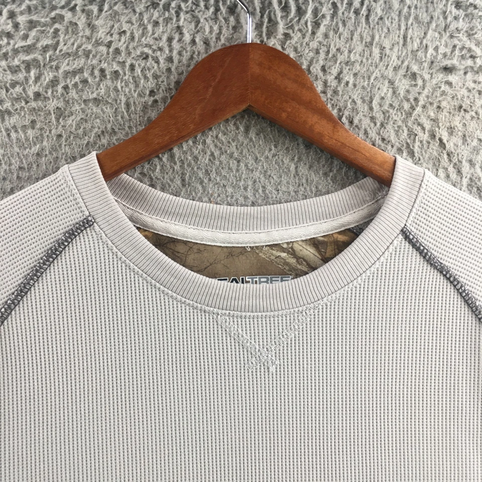 Sudadera Realtree Waffle Manga Larga Para Hombre XL Gris Mezcla Poliéster Pullover Foto 3 de 4