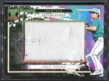 2025 Cole Young Patch -Panini Impeccable Batting Glove /5 #IJP-CY Mariners 