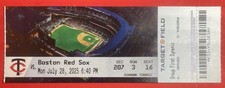 BROOKS LEE   7/28/2025 BOSTON RED SOX / MINNESOTA TWINS GAME TICKET 2
