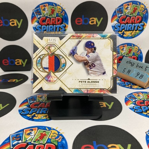 2025 Topps Diamond Icons Pete Alonso 21/25 New York Mets Game-Used Patch Auto