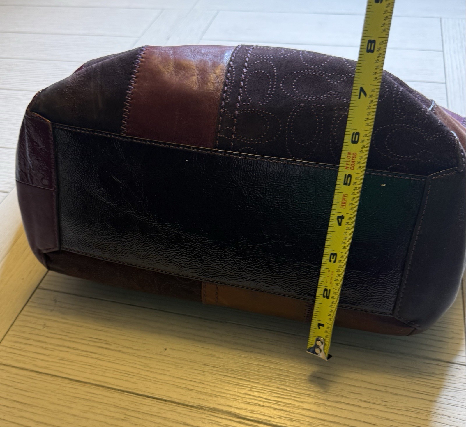 Coach Bleeker Patchwork Tote Leather Multi Brass … - image 6