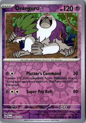 Oranguru Reverse Holo 094/193 Uncommon SV02: Paldea Evolved LP Pokemon Card