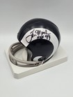 Tom Mack Signed LA Rams Mini Helmet Autographed Notarized Affidavit Case White — photo 5