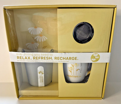 Goldessence Aroma Set Relax Refresh Recharge Chamomile, Ceramic Mug, Tea Ball