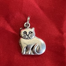 W/LOOP BALE ADORABLE KITTY GRUMPY CAT SILVER CHARM FOR BRACELET NECKLACES HELLO