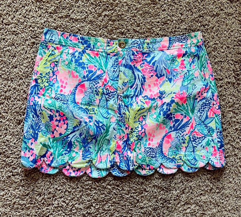 Lilly Pulitzer Colette  “Mermaid Cove”  Skort  Sz 14 ? Tennis Golf Pickleball