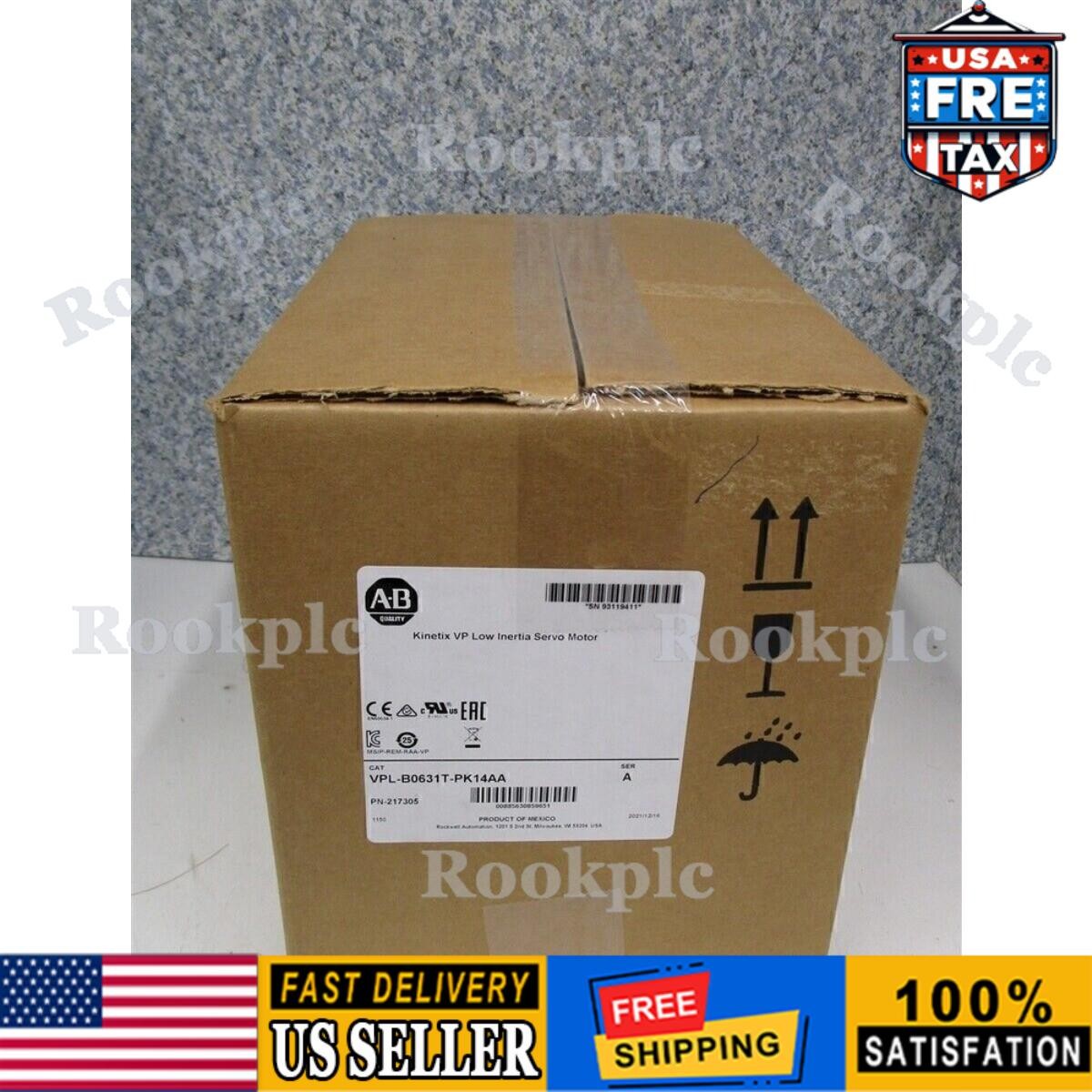 New AB VPL-B0631T-PK14AA Kinetix VP Low Intertia Servo Motor US Free Tax