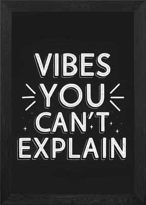 Vibes You Can't Explain Text Kunst Gerahmtes Wandbild Poster Leinwanddruck Bild