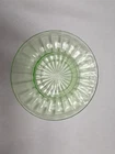 Anchor Hocking 5in Green Depression Glass Block Optic Uranium Saucer
