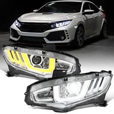 for 2016-2021 Honda Civic LED Projector Headlights Switchback Sequential Signals