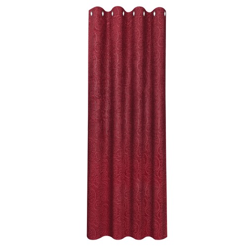 Ösenschal - rot - Prägung - 140x245 cm blickdicht Verdunklungsvorhang - Bild 2 von 5