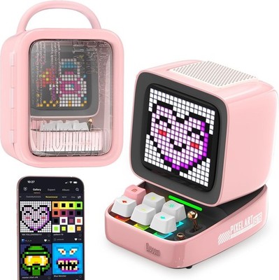 Divoom Ditoo-Pro Retro Pixel Art Bluetooth Portable Speaker Alarm Clock DIY LED