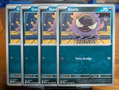 Pokemon TCG Phantasmal Flames Gastly 054/094 x4 Playset 