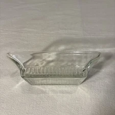 Vintage Clear Glass Refrigerator Dish/ Celery Tray, Butter Dish, Chip free