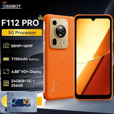 6.88'' FOSSiBOT F112 PRO 5G 4G Rugged Phone Android 14 Mobile Waterproof Unlocked
