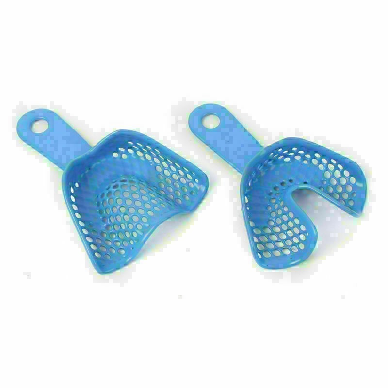 10PCS Dental Supplies Plastic-Steel Impression Trays Autoclavable Denture Model