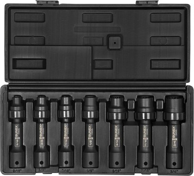 SUNEX TOOLS 2696 1/2-Inch Drive SAE 12-Point Driveline Socket Set, 7 Piece