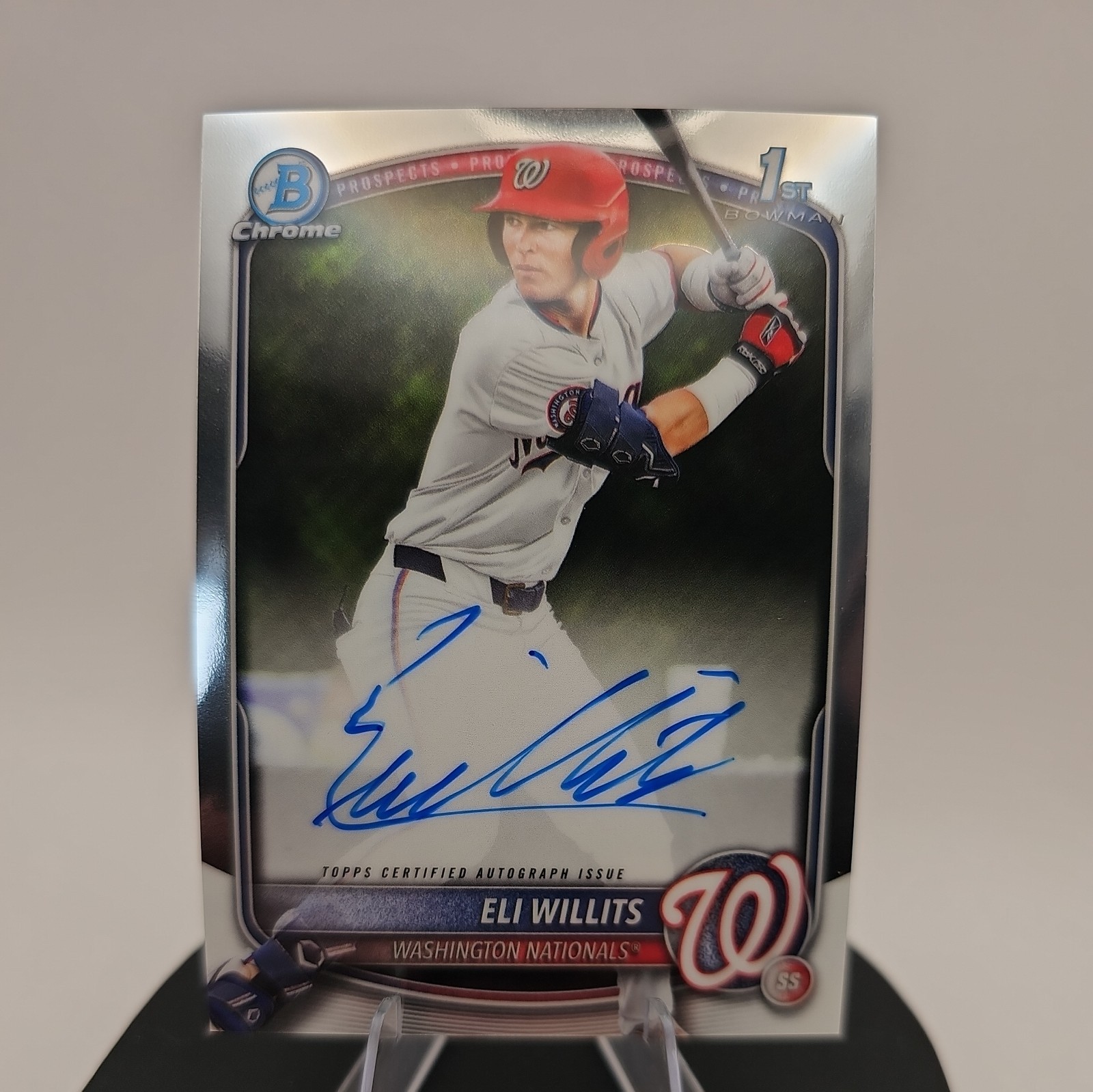 Eli Willits 2025 Bowman Draft Chrome 1st Bowman AUTO Nationals Prospect