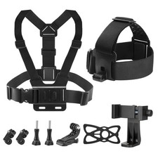 9-in-1 Chest Head Mount Kit for GoPro, iPhone, DJI, Action Cam POV