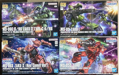 GUNDAM Zaku II Type C-6/R6 Red Comet I THE ORIGIN 1:144 HG SET Model Kit