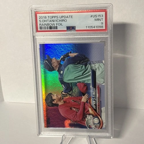 2018 Topps Update Series Shohei Ohtani & Ichiro Suzuki #US153 Rainbow Foil (RC)
