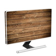 Rustic Retro Brown Wood Board Monitor Dust Cover 22, 23, 22-25 Inch brown-1