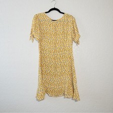 New Faithfull The Brand Yellow Marguerite Flower Daphne Dress Size 6