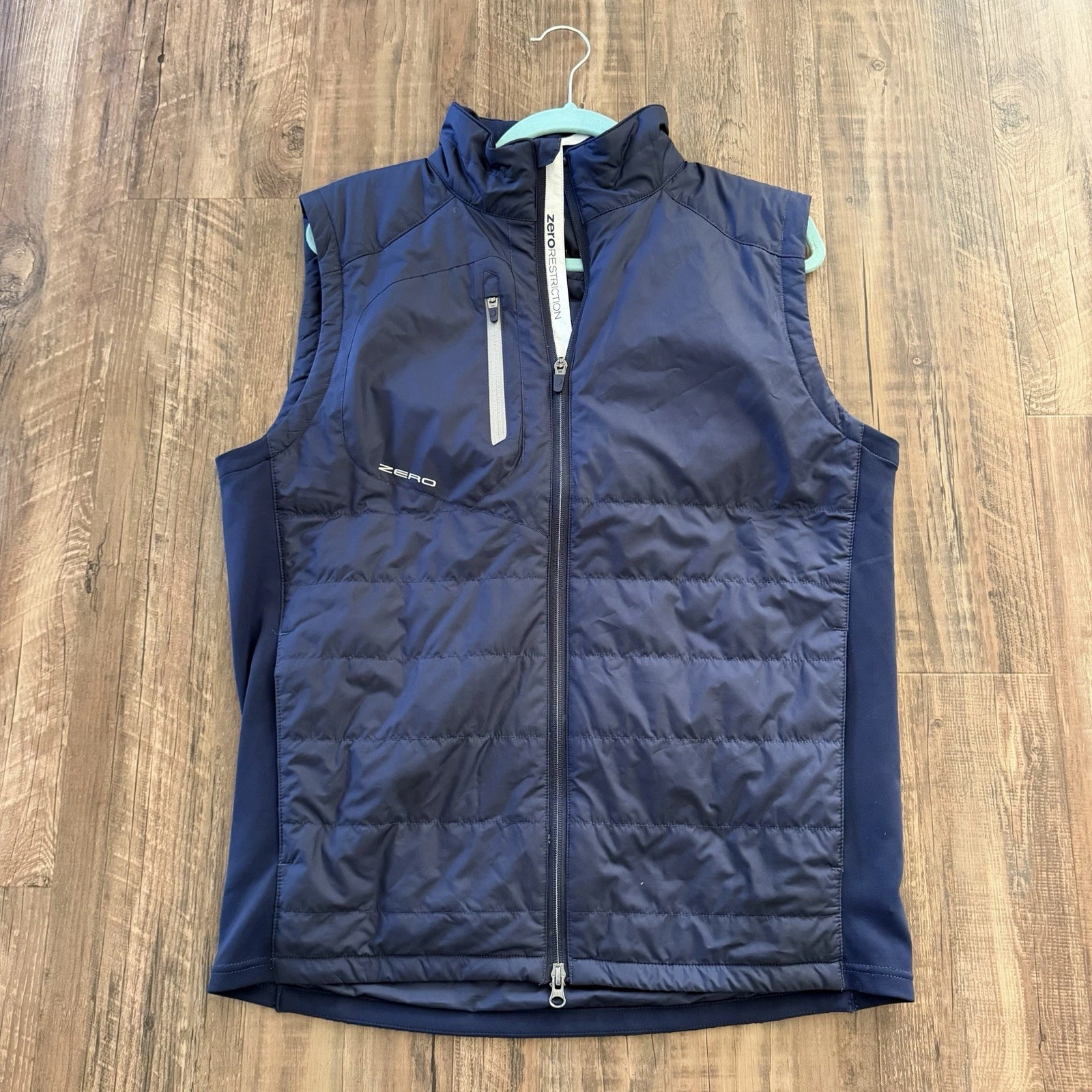 Zero Restriction Golf Vest Z625 Primaloft Navy Men's Medium Casual Fall Pockets image 1