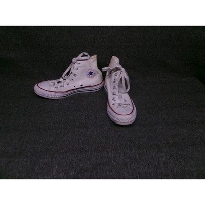 Converse Sneakers Mens 4 White High Top Canvas All Star Rubber Toe Classic