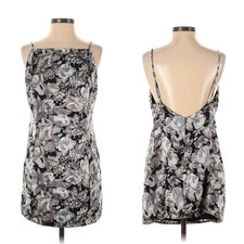 After Party By Nasty Gal Mini Dress Womens Large Black Floral Sexy Chic Party