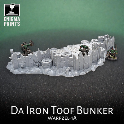 Da Iron Toof Bunker - 28mm 3D Printed Ork Sci-Fi Tabletop Wargaming Terrain